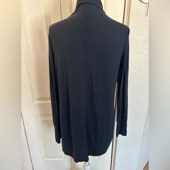 Athleta Modal Spandex blend Stretch Comfy Open Front Navy Cardigan Size Medium - Picture 5 of 8